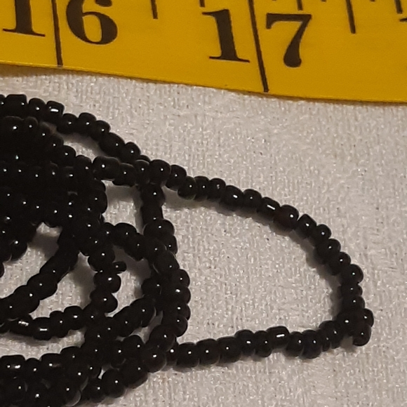 Womens Black Sea Bead Necklace/Layered Beads Length Is 41" Long, - Picture 11 of 12